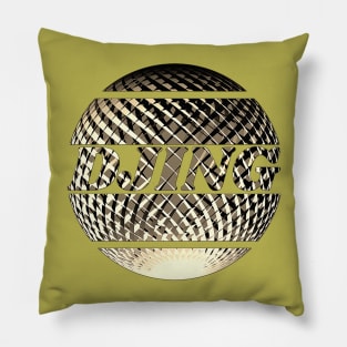 Djing disco ball gold Pillow