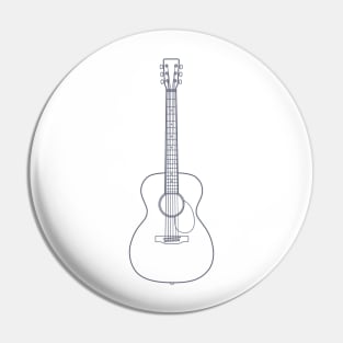 Concert Style Acoustic Guitar Outline Pin