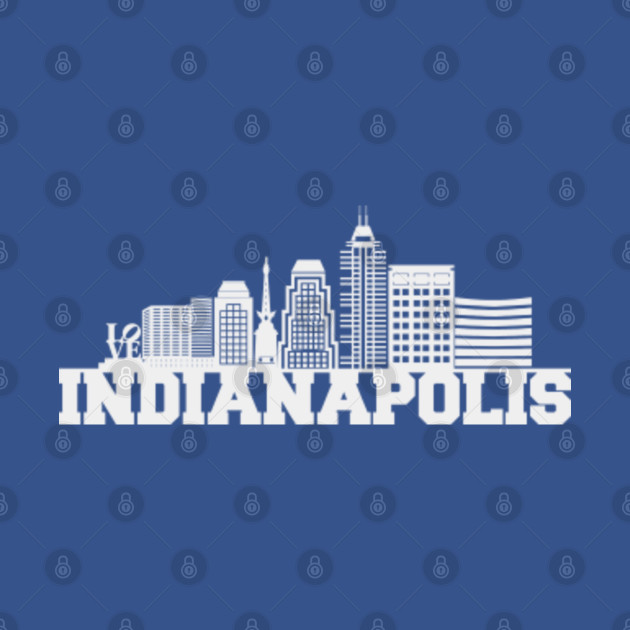 Disover Indianapolis City Skyline USA - Indianapolis City Skyline Usa - T-Shirt