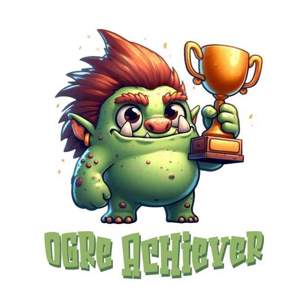 Cute Ogre Achiever Illustration by Dmytro