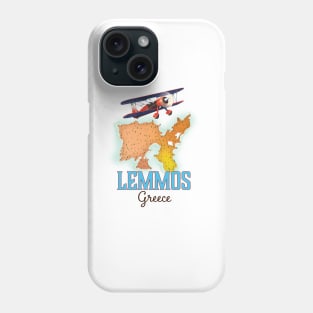 Lemmos Greece travel poster Phone Case