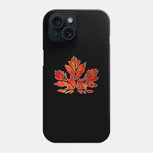 Swirly Red Maple Leaf Phone Case