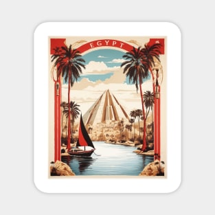 The Nile River Egypt Vintage Poster Tourism Magnet