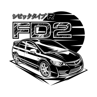 Civic FD2 Type R - Black Print T-Shirt