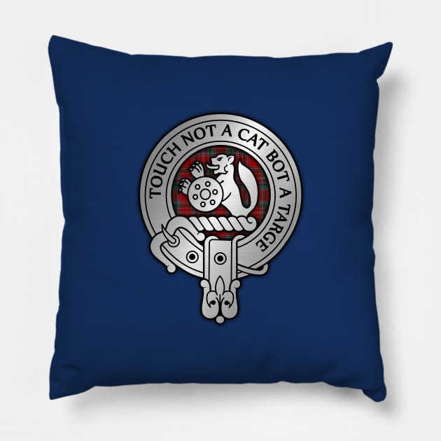 Clan MacBean | MacBain Crest & Tartan Pillow by Taylor'd Designs