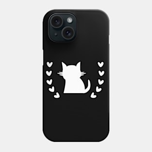 Hearts and Cats Phone Case