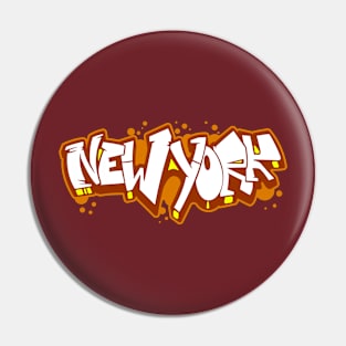 New York horizontal graffiti 2 Pin