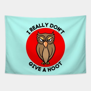 I Really Don't Give A Hoot | Owl Pun Tapestry