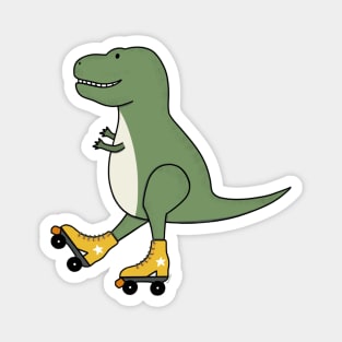 Roller skating dino Magnet