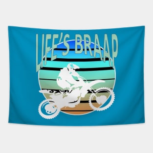 Lifes Braap Dirt Bike Retro Moto Riding Style Tapestry