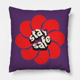 Stay safe red flower pattern Pillow