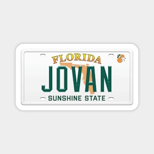 Jovan License Plate - FL Magnet