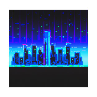 Pixel art cyberpunk cities 2 T-Shirt