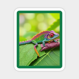 Now you see me, cute chameleon Magnet