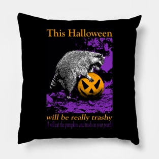 Raccoon's Halloween Pillow