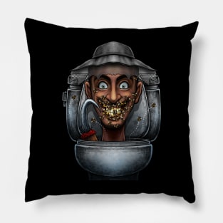 Horror toilet Monster #8 Pillow