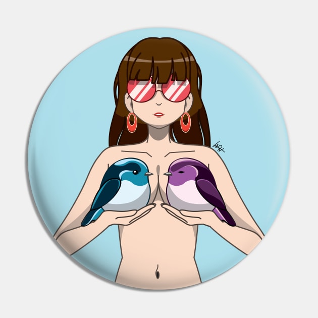 Big Pair of Tits Pin by Munchbud Ink