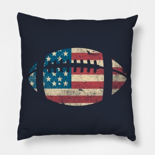 American Football Patriotic Flag Pillow