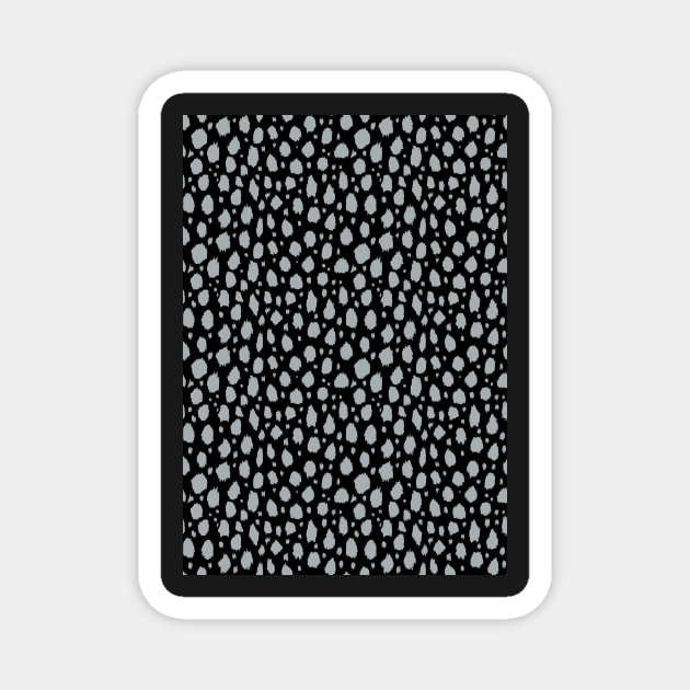 Black Grey Spot Dalmatian Pattern Magnet by Juliewdesigns