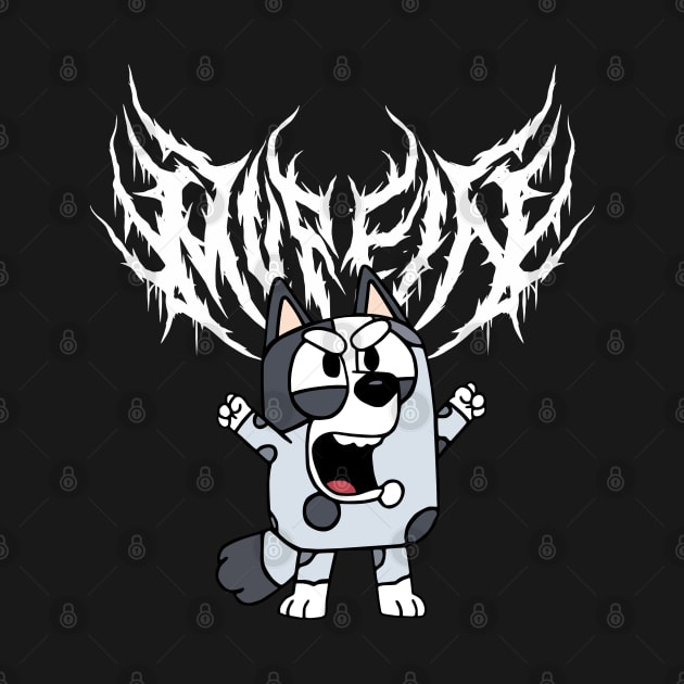 Muffin Black Metal Bluey by flataffex