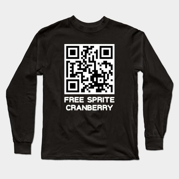Free Sprite Cranberry Qr Code Sprite Cranberry Long Sleeve T Shirt Teepublic Some say the sprite cranberry came down from the heavens. teepublic