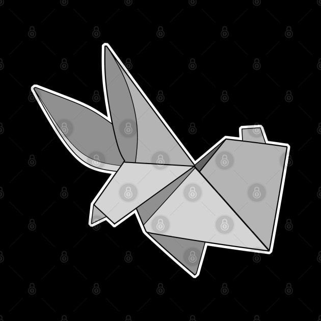 Rabbit Bunny Origami Sticker Style Design by aaallsmiles