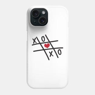 Tic Tac Toe XOXO Red heart Phone Case