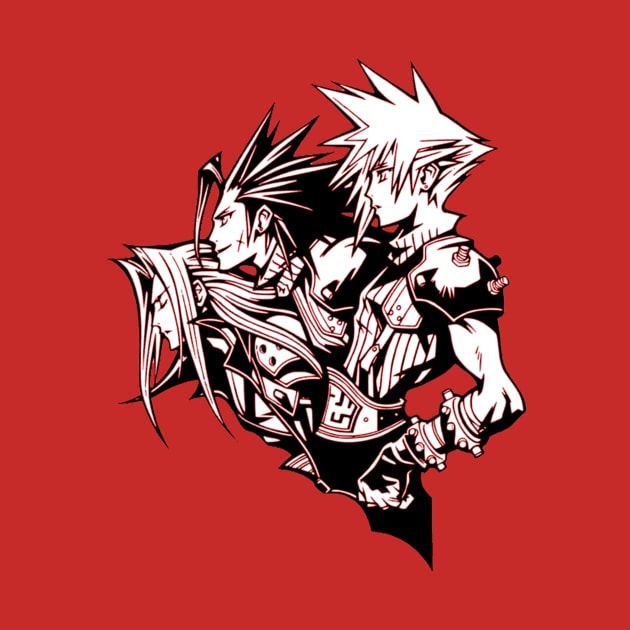 Cloud Sephiroth and Zack Final Fantasy by OtakuPapercraft