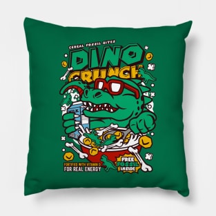 Retro Cartoon Cereal Box // Dino Crunch // Funny Vintage Breakfast Cereal Pillow