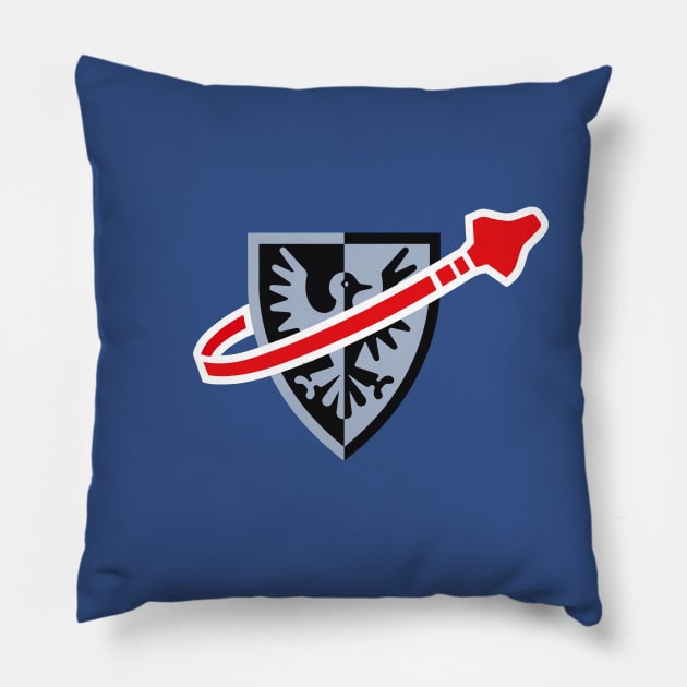 Classic Space Castle Pillow by captainsmog