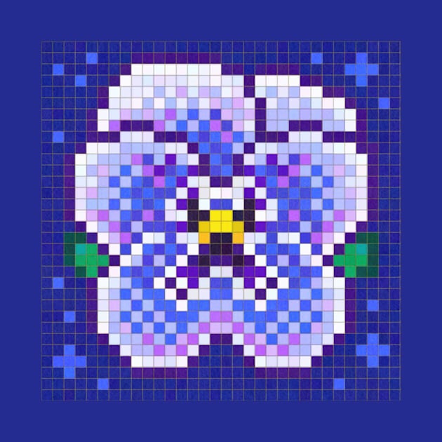 Celestial Pansy Pixel Painting by CozyPixelFluff