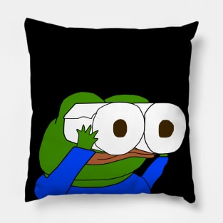 Pepe Toilet Paper Roll Binoculars Pillow