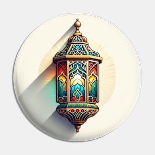 Arabic Elegance: A Kaleidoscopic Lantern Pin