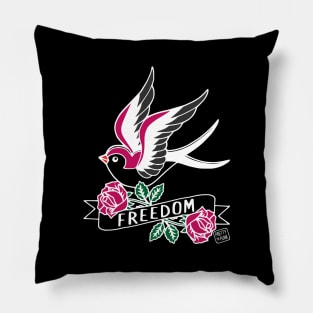 Freedom Swallow Tattoo Pillow