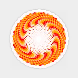 Red Yellow Flower / Phyllotactic Spirals Magnet