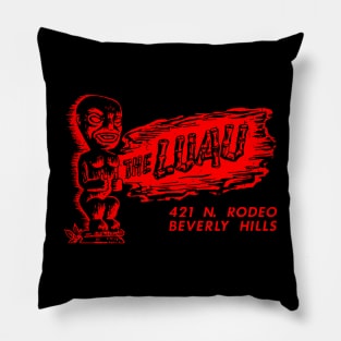 The Luau - Polynesian restaurant - Beverly Hills CA -Distressed/Worn RED Pillow