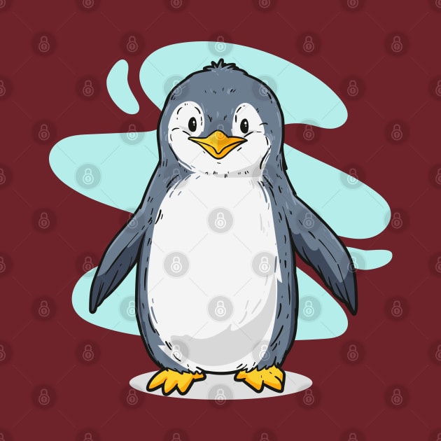 Penguin Illustration Funny by Mako Design 