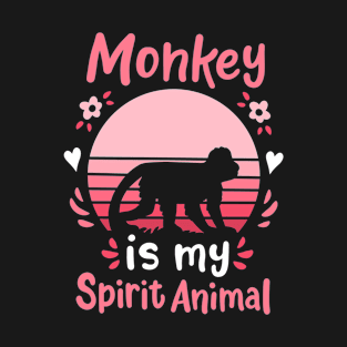 Monkey Spirit Animal Retro T-Shirt