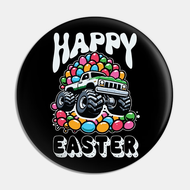 Happy Easter Monster Truck Pin by hippohost