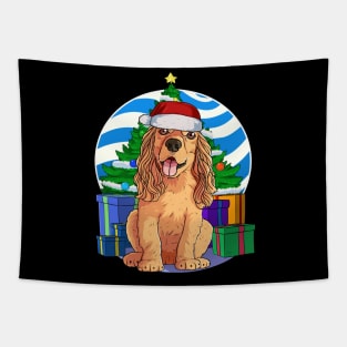 Cocker Spaniel Cute Santa Christmas Gift Tapestry