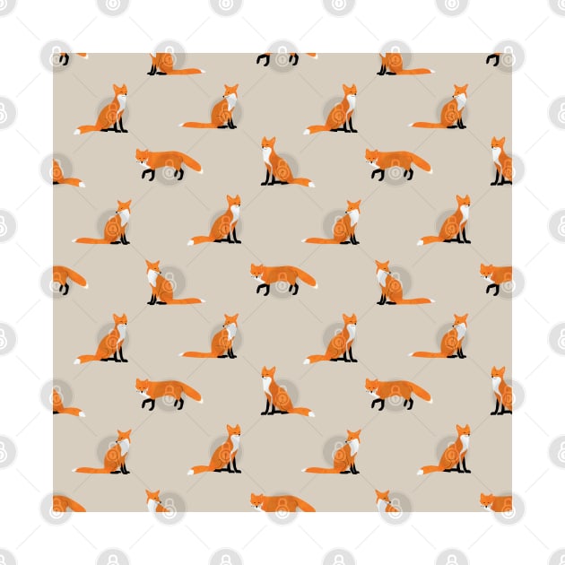 Foxes Pattern Edit by okpinsArtDesign