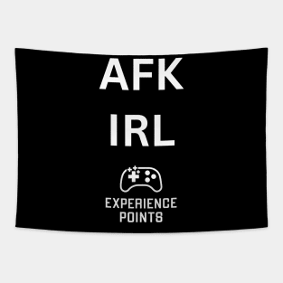 AFK IRL white text Tapestry