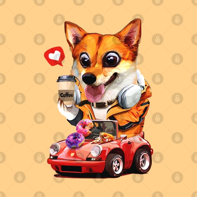 Driving Cute Corgi by pxl_g