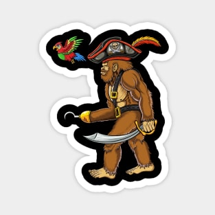 Bigfoot pirate Magnet