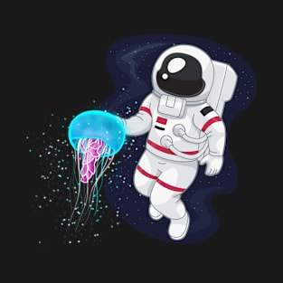 Space Jelly Fish Astronaut Science Galaxy T-Shirt