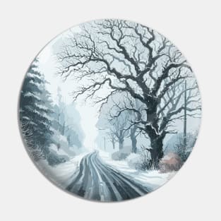 Winter Road Winter Landscape Pin