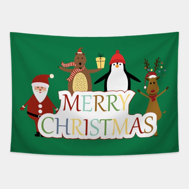 Merry Christmas friends Tapestry by grafart