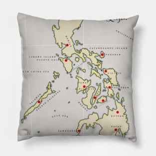 Illustrated map of Luzon Pillow