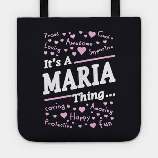 Proud Awesome Cool Loving Supportive Maria Thing Amazing Happy Fun Protective Caring Wife Tote