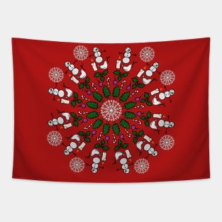 CHRISTMAS MANDALA Tapestry